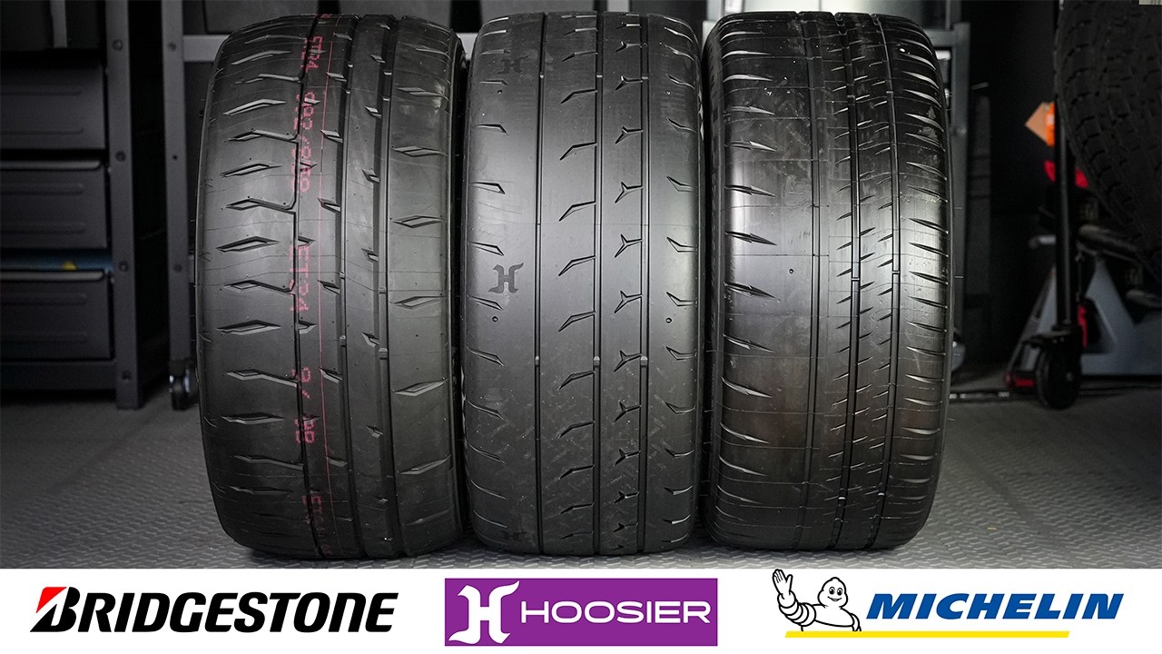 Michelin Pilot Sport Cup 2 R jämfört med Hoosier TrackAttack Pro jämfört med Bridgestone Potenza RE71 RS